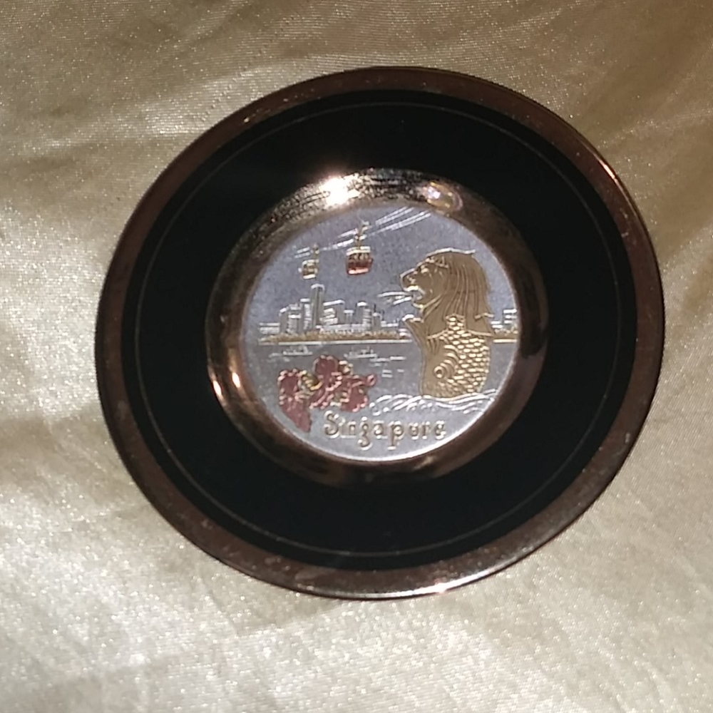 Singapore Chokin Black Collectable Vintage Plate